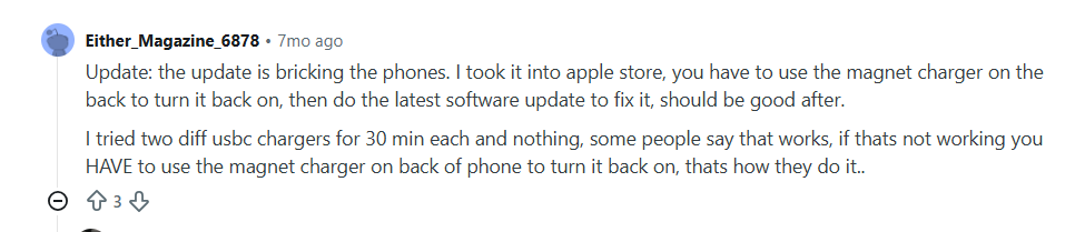 This Redditor has found the solution, but does it work for everyone? | Image by Reddit - Reports of a persistent iPhone 17 issue keep growing, and it might not be your 'typical' bug