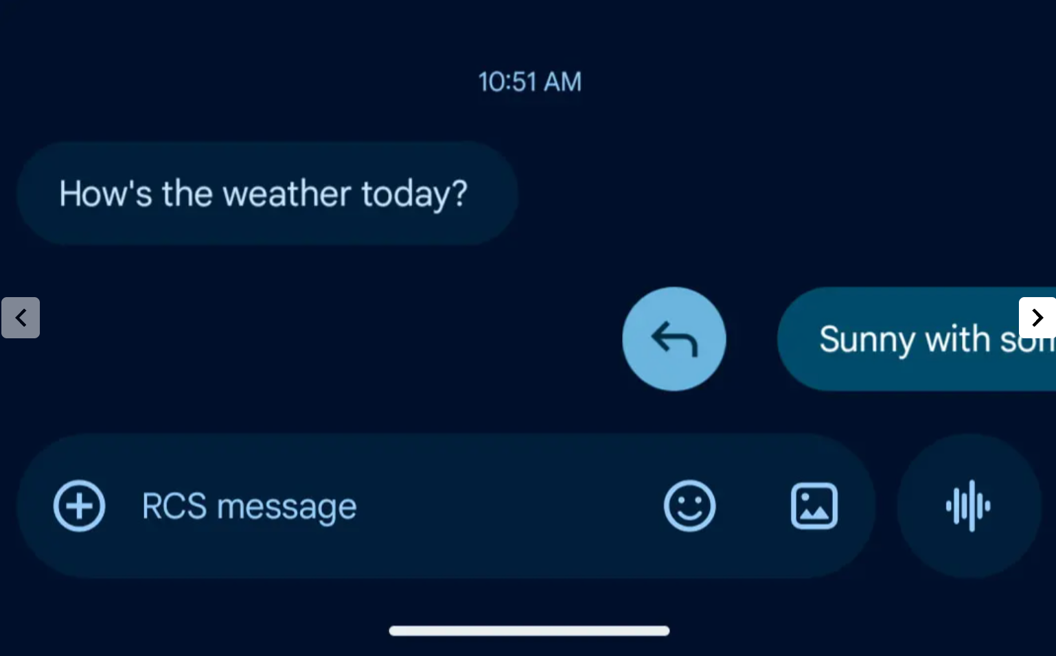 Swipe right to reply. | Image by 9to5Google - Google Messages update will make you wish for an end to this madness