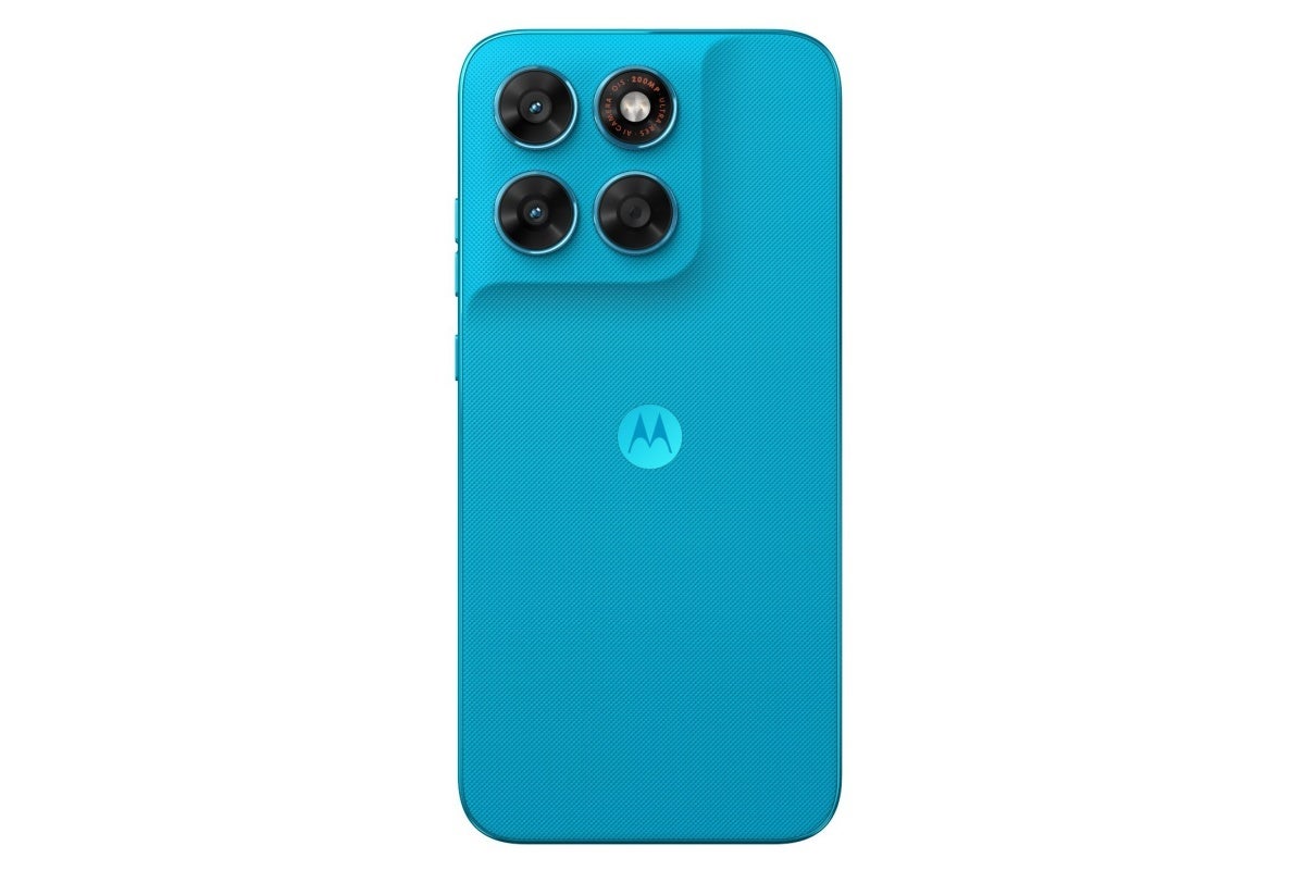 Leaked Motorola Moto G87 image in Pantone Blue Atoll color
