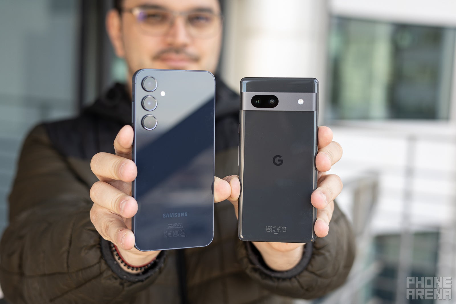 Galaxy A55 vs Pixel 7a. The Pixel does have wireless charging, so it gets a pass | Image by PhoneArena - This affordable phone gave me something I&rsquo;ve been craving for years