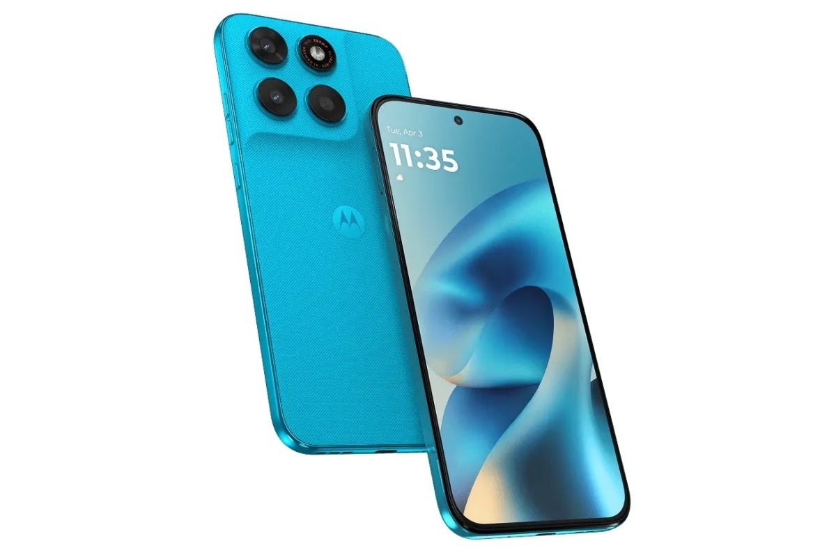 Official Motorola Moto G87 image in Pantone Blue Atoll