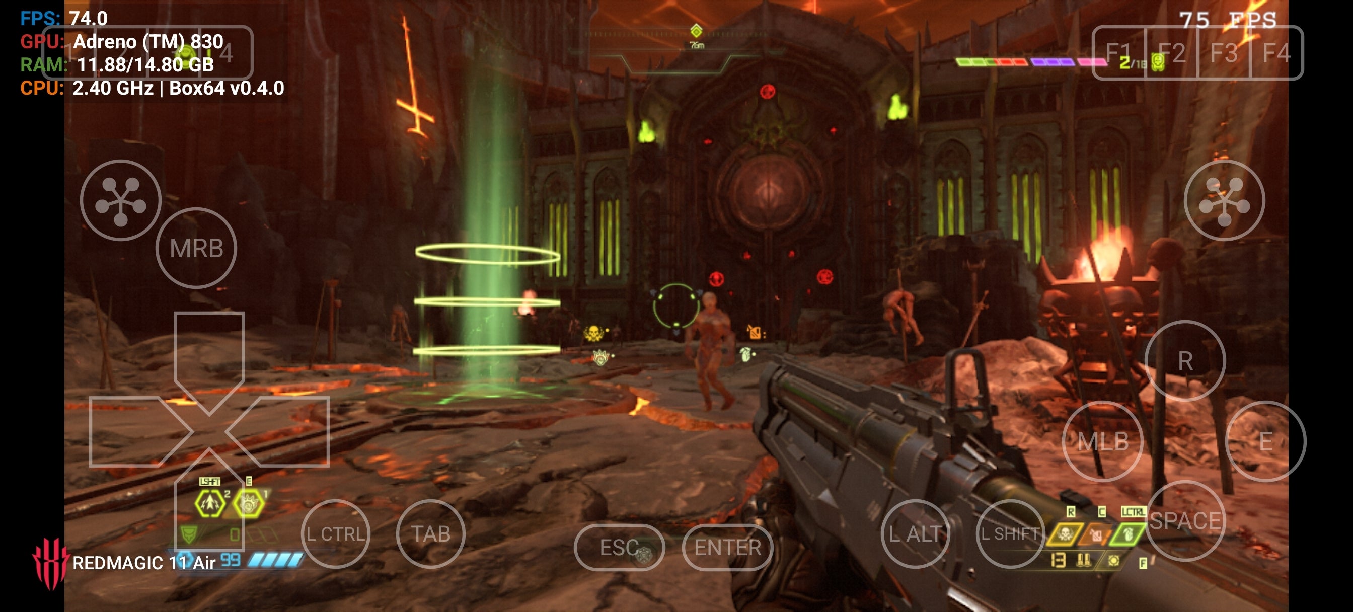 Doom Eternal running on my phone | Image by PhoneArena - How to play Steam PC games on Android phones and tablets (for real)