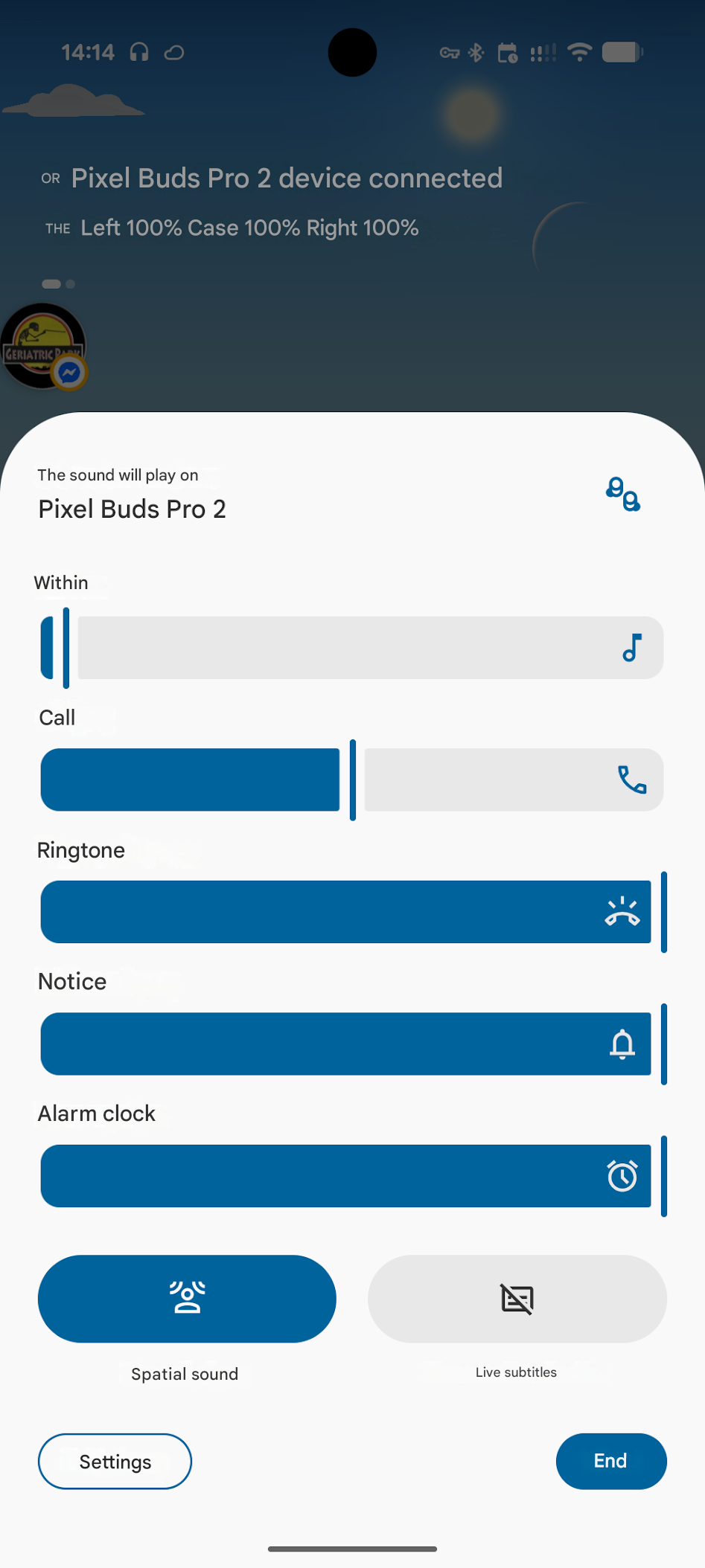 The ANC button is missing completely in this case. | Image by akpe - Annoying bug from Galaxy and iPhone jumps over to Pixel phones too