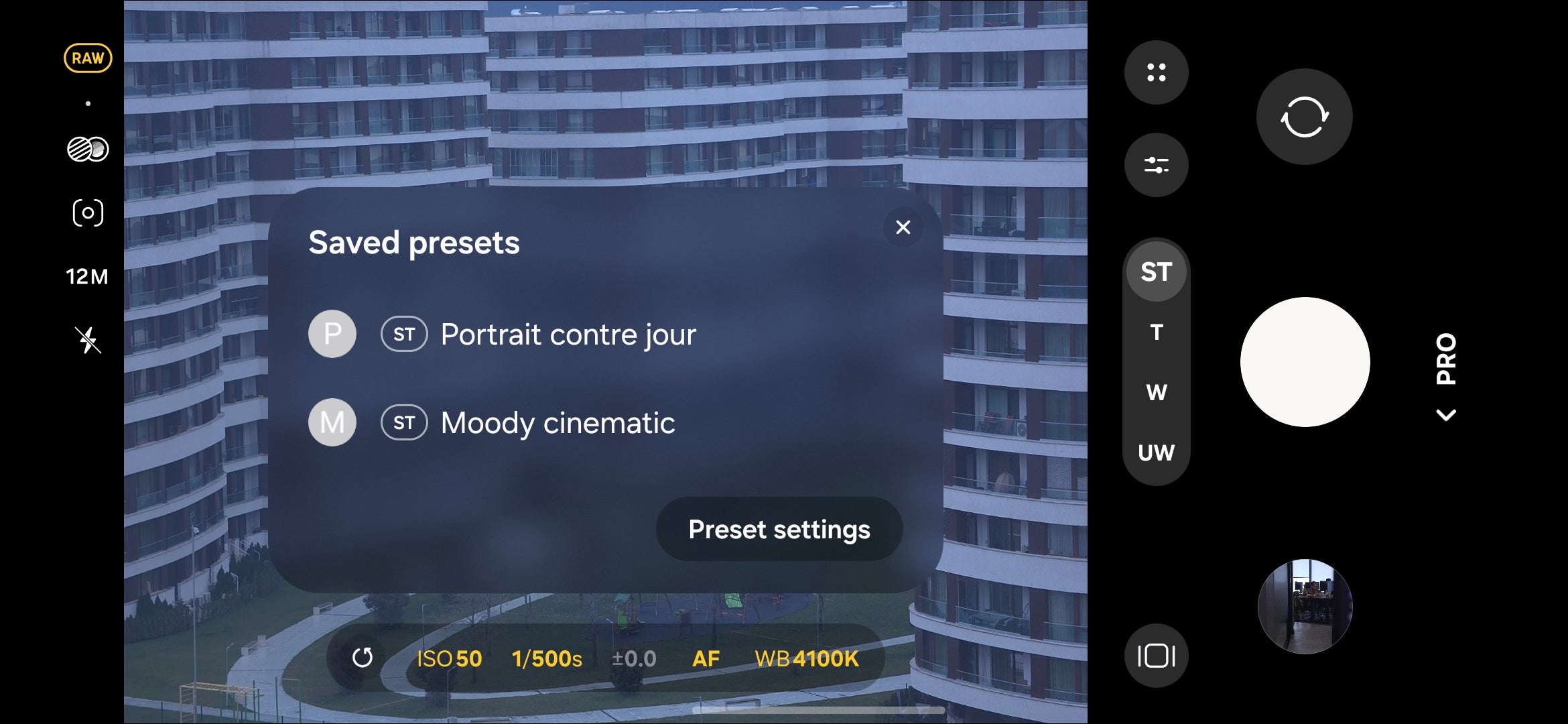 Camera presets are mighty useful if you love Pro camera mode. | Image by PhoneArena - Top 20 hidden features on the Galaxy S26 Ultra you actually want to use