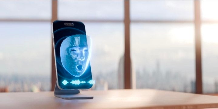 Holographic displays could be the future of the iPhone. | Image by Schr&ouml;dinger Intel - New Samsung display tech could let Apple launch a revolutionary new iPhone by 2030