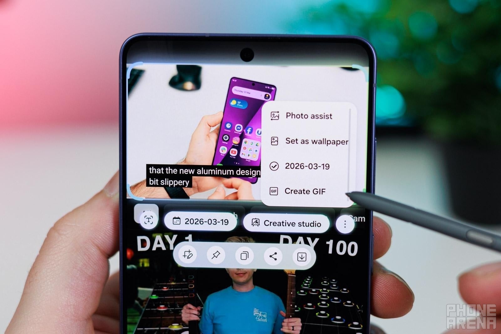 Record any part of your screen as GIF or video | Image by PhoneArena - The Galaxy S26 Ultra taught me how to use AI Select, and I am not going back