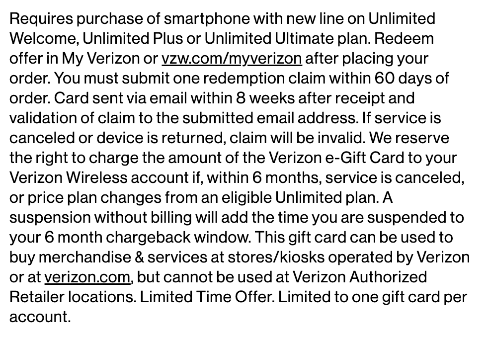 verizon activation fee gift card online