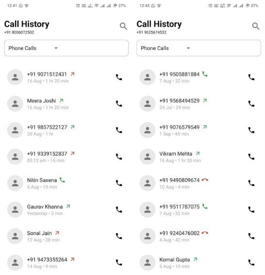 The lists of names and numbers delivered by the apps were fake. | Image by ESET - 28 Android apps delivering bogus information were installed 7 million times from Google Play Store