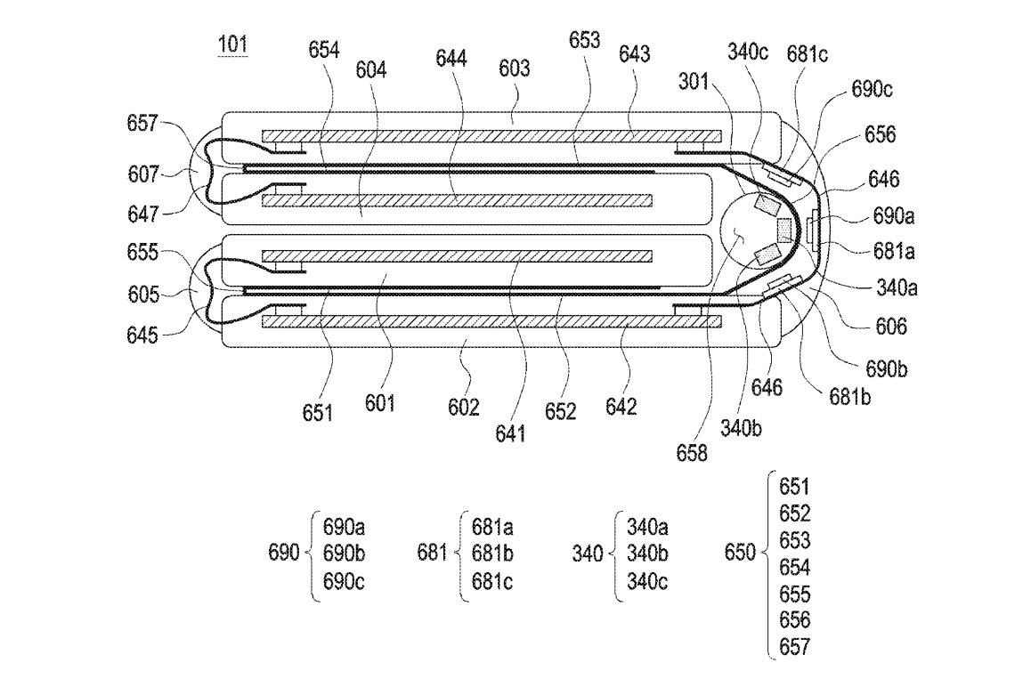 An illustration of the folding method and the S Pen slot. | Image by Samsung - The Galaxy Z TriFold 2 could fix a major flaw in the first-gen trifold