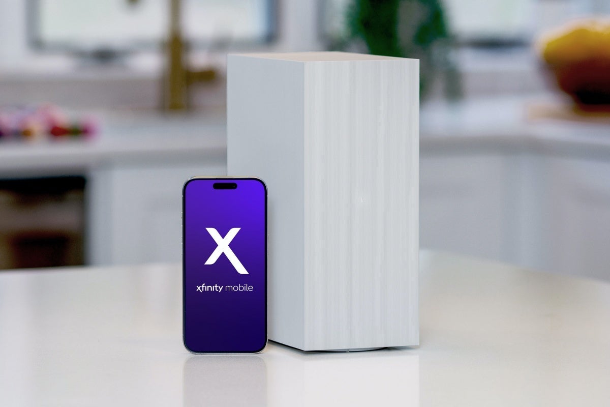 Xfinity Mobile logo on phone