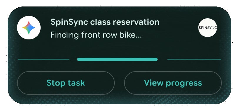 Ongoing automated tasks appear as live notifications. | Image by Google - Google unveils Android 17: Gemini Intelligence, "Rambler," and the end of doom-scrolling