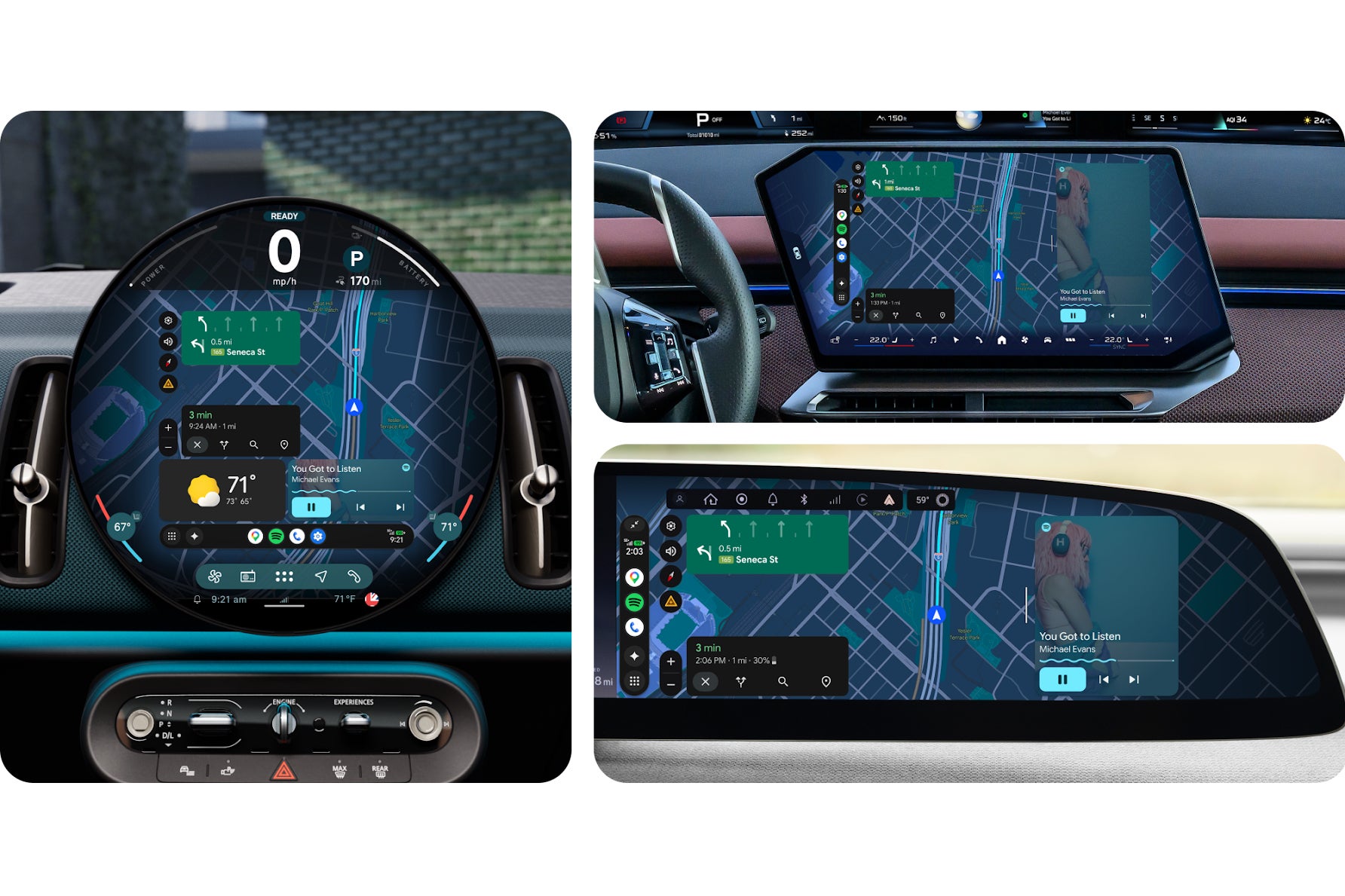 Android Auto is getting a new look that will adjust to unique shapes. | Image by Google - Here's everything Google just announced at the Android Show I/O Edition 2026