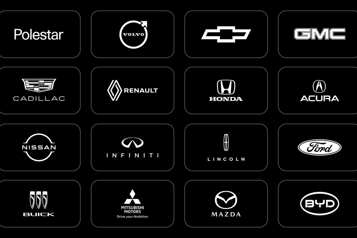 This is a pretty extensive list of brands of cars with Google built-in (on select models, of course). | Image by Google - Android Auto is getting its biggest redesign in years, YouTube support, enhanced Gemini, and more