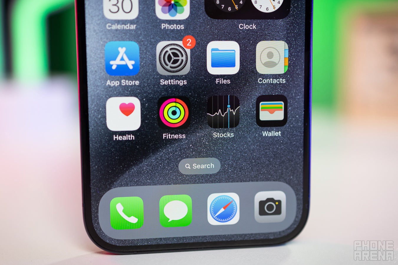 iPhone 15 Pro with the app store in its homepage