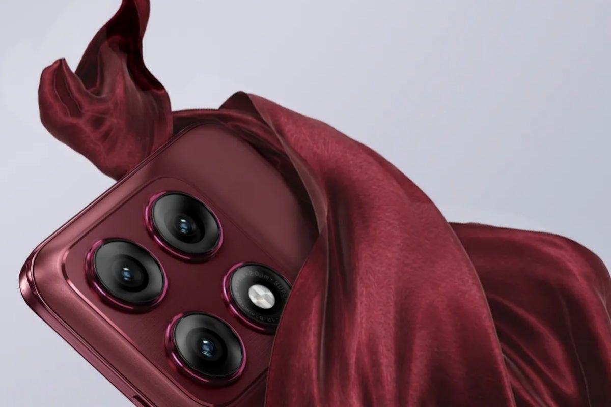 Motorola Edge 70 Pro Plus teaser image in red