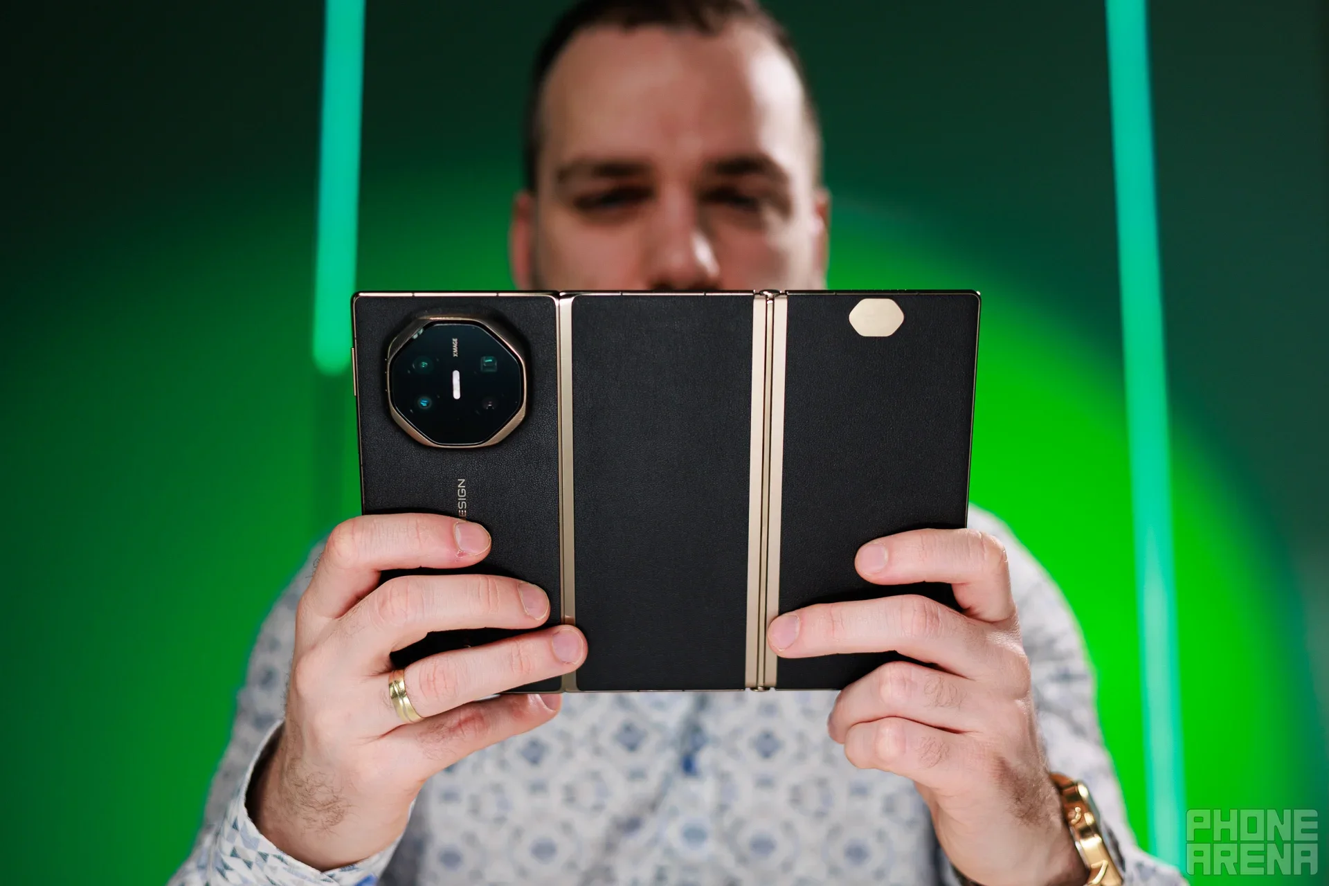 A man with a phone.