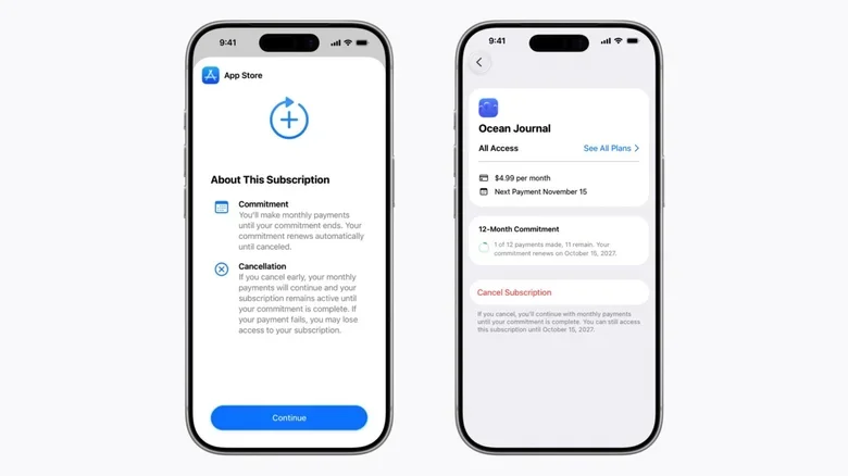 The&amp;nbsp;12-Month Commitment plan at a glance | Image by Apple - Apple&rsquo;s cheap new App Store subscription plan is not coming to the U.S.