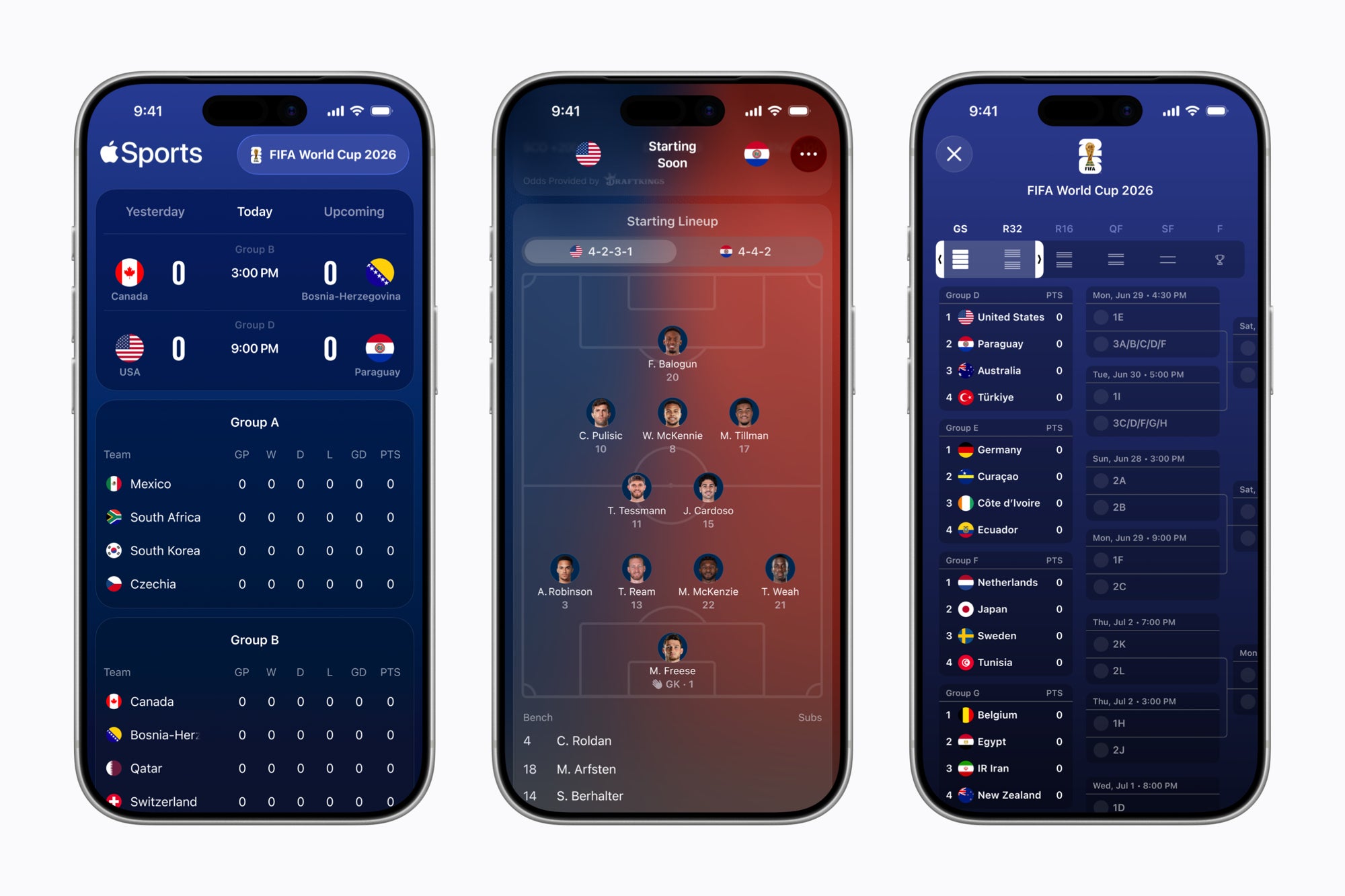Apple Sports for the FIFA World Cup 2026