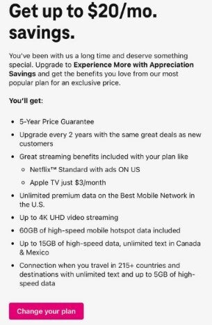 T-Mobile promotes its cheaper loyalty plan, but there is a huge catch.