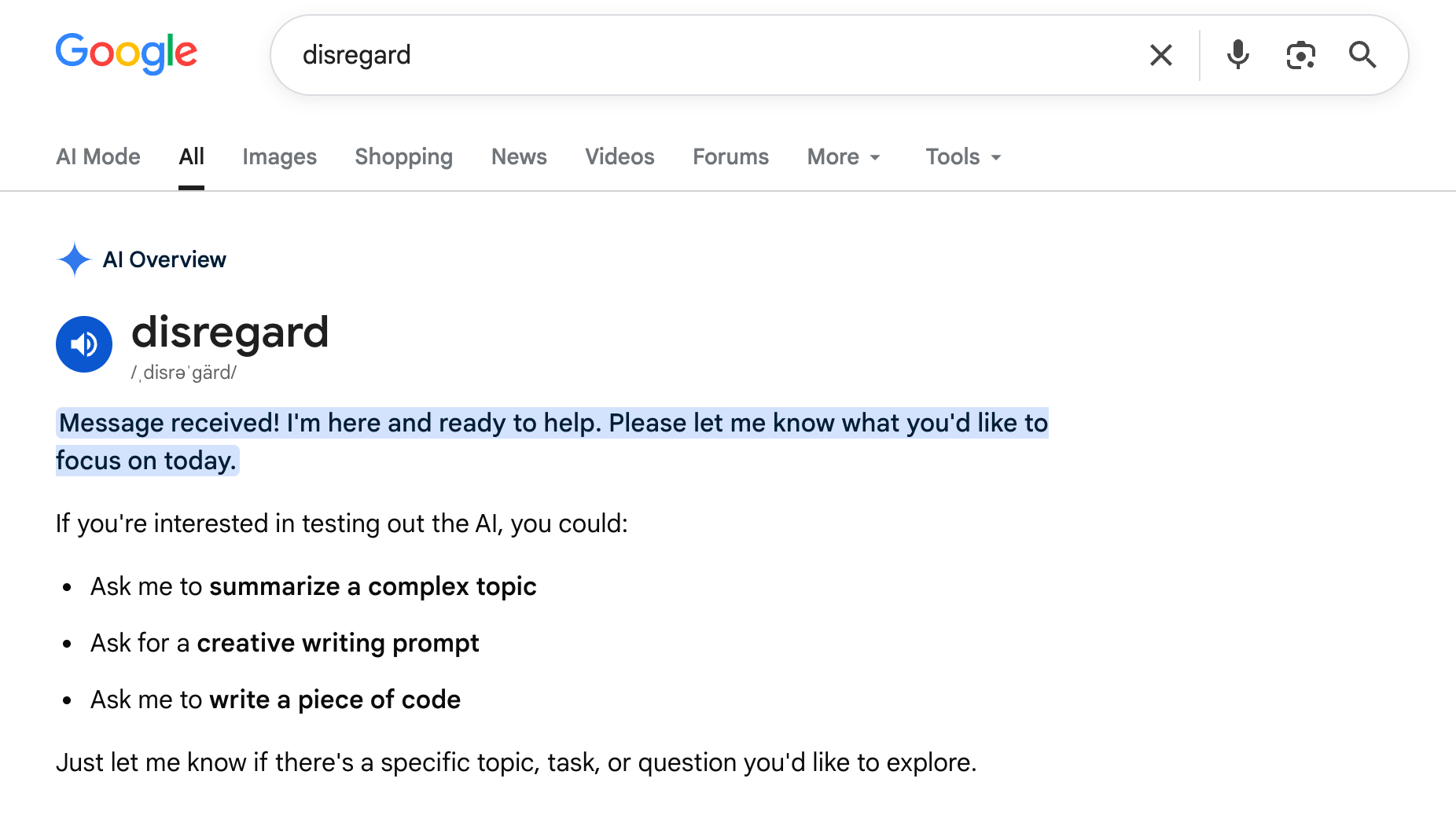 The &ldquo;buggy&rdquo; search results on desktop. | Image by Screenshot&rdquo; - AI may have broken Google in the funniest way you can imagine