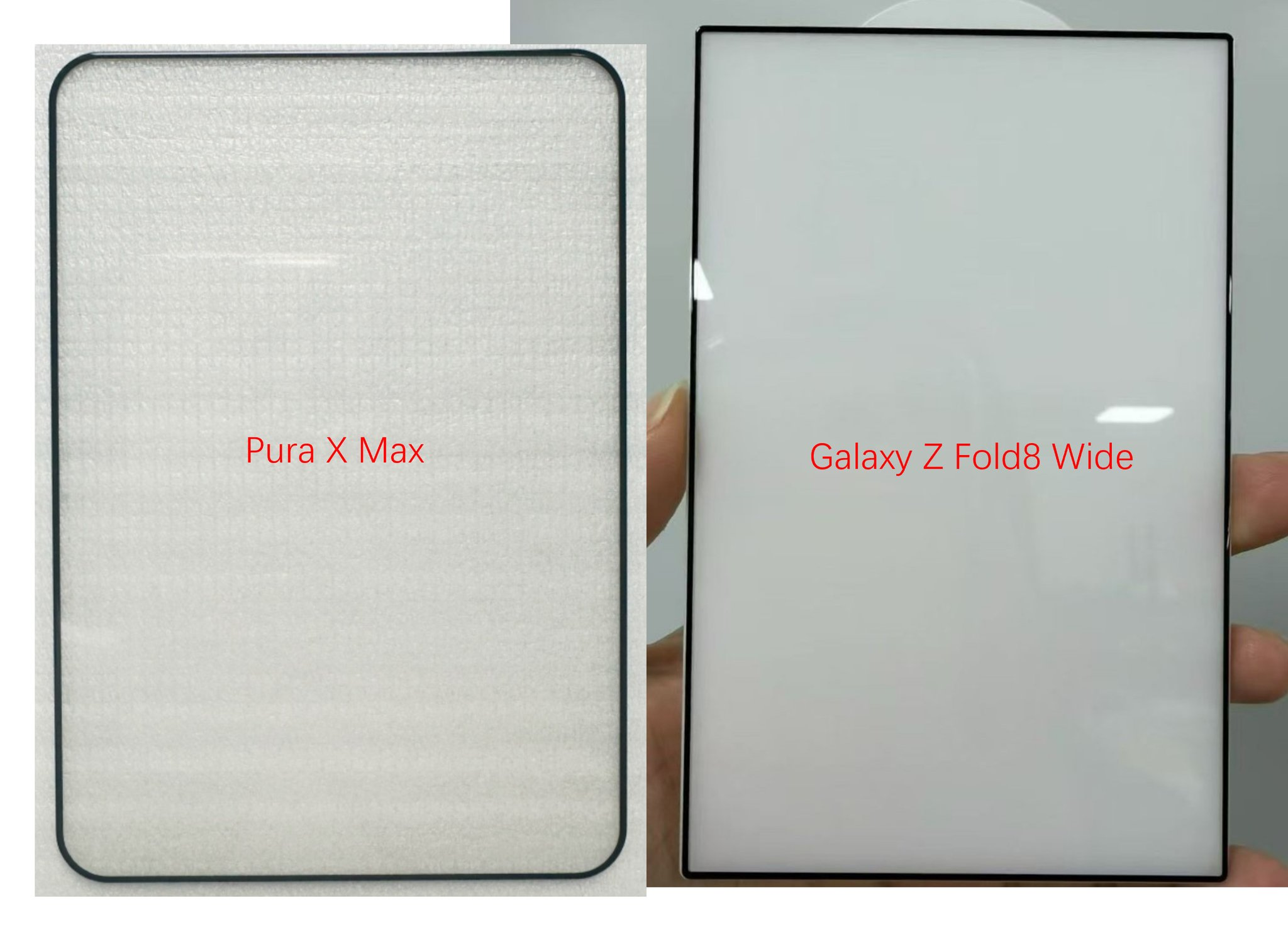 Huawei Pura X Max vs Samsung Galaxy Z Fold 8 Wide