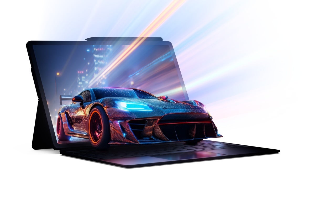 Promotional Lenovo Yoga Tab Plus image highlighting its gaming skills
