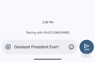 App includes a pre-written message you can send to the President.