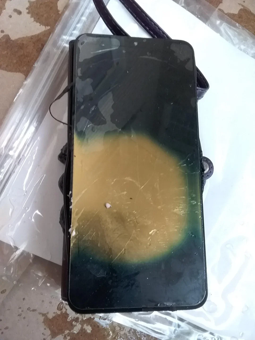 An exploded phone.