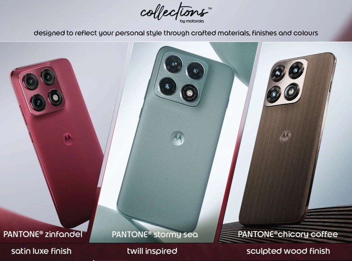 Flipkart teased the three color options for the Motorola Edge 70 Pro+ | Image by Flipkart - Motorola Edge 70 Pro+ hardware specs leak in Geekbench listings