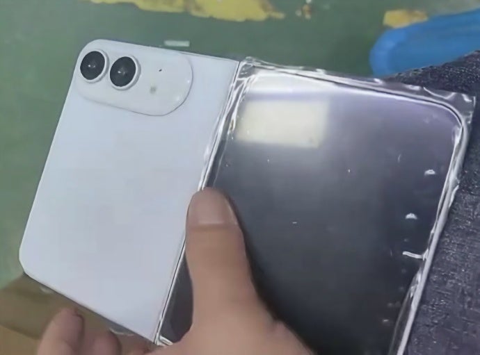 iPhone Ultra dummy in white color.
