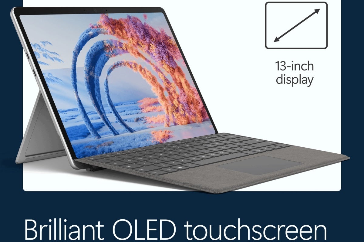 Leaked image advertising the Surface Pro 13 (2026) screen