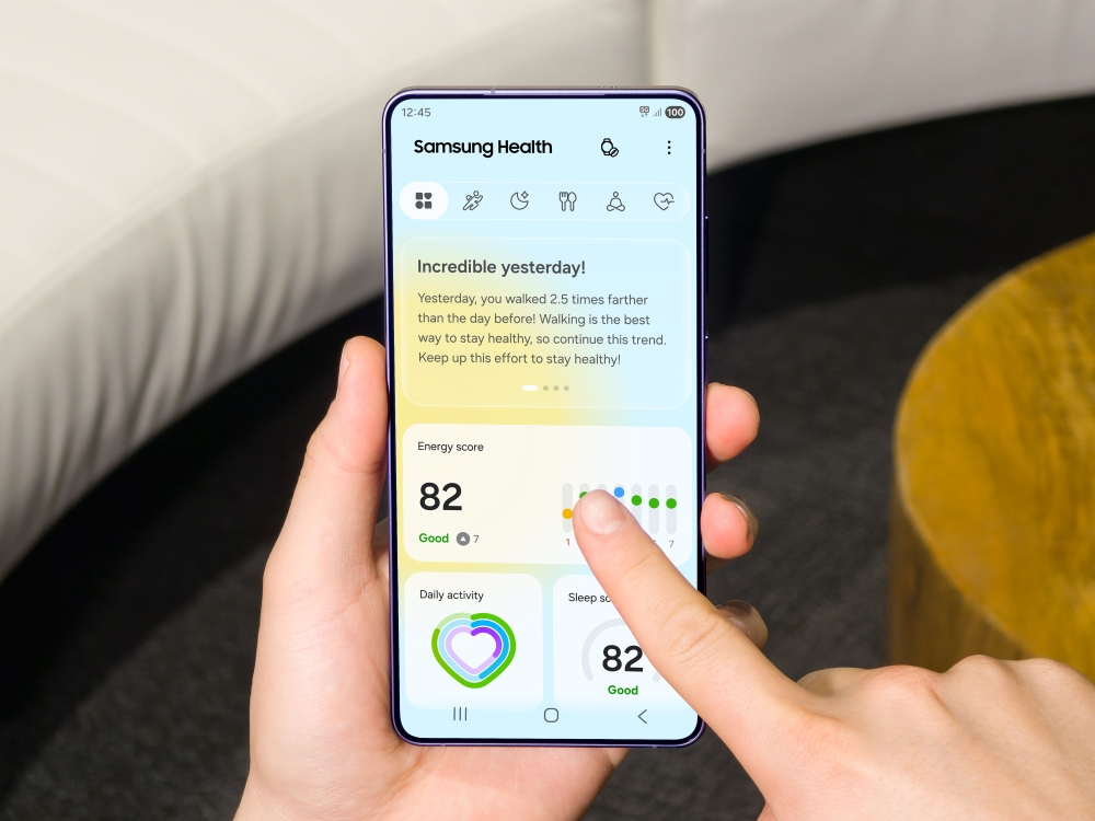 The Samsung Health app is getting a redesign, too. | Image by Samsung - Your next Galaxy Watch may make the Apple Watch feel a decade old