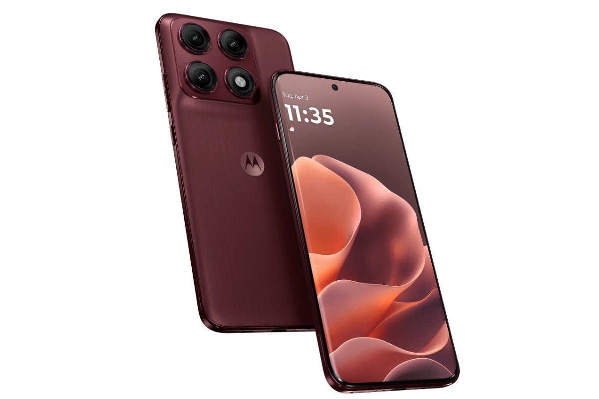 Motorola Edge 70 Pro Plus image in Pantone Zinfandel color
