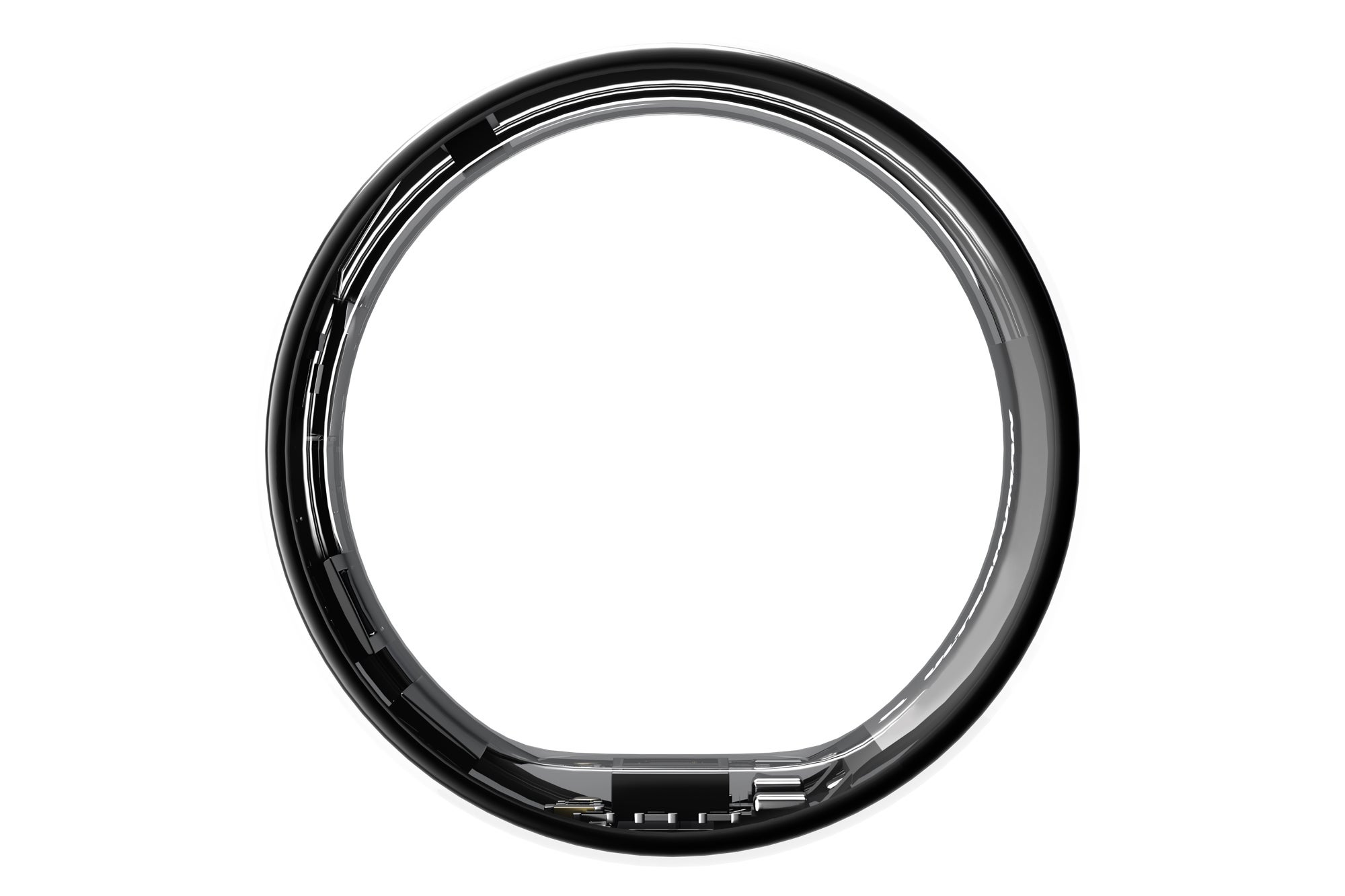 Close-up render of the Ultrahuman Ring Air smart ring.