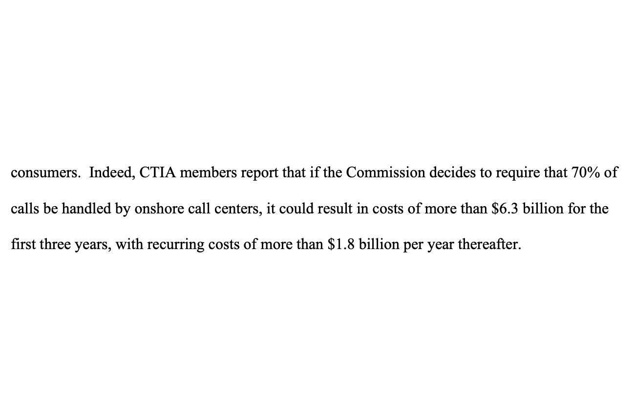 at&amp;amp;T t-mobile verizon ctia fcc call centers