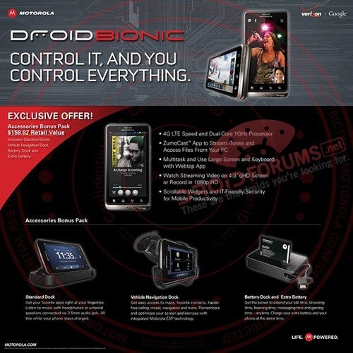 A leaked flyer reveals Costco&#039;s deal for the DROID BIONIC - Tweet confirms September 8th launch for the Motorola DROID BIONIC