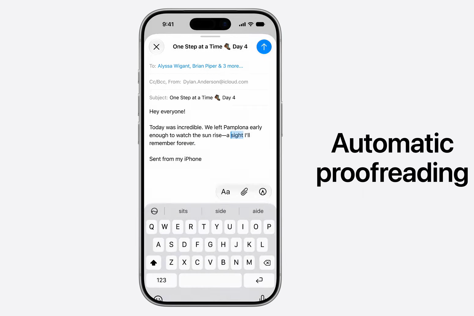 Automatic Proofreading isn't groundbreaking, but it's still appreciated. | Image by Apple - Apple Intelligence upgrades finally deliver on what Apple promised in 2024