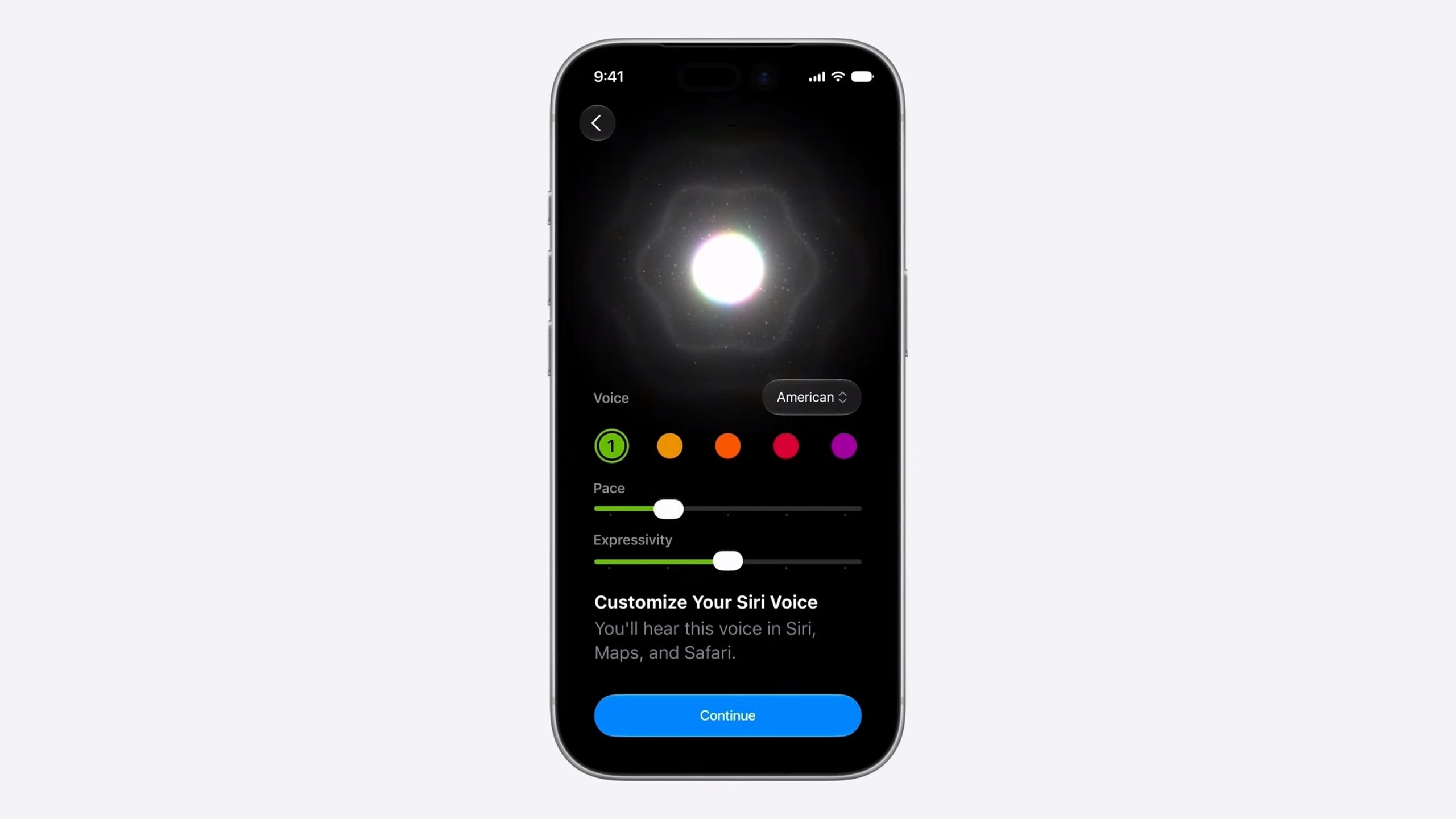 Siri AI is not only more talkative, but you can also customize her voice. | Image by Apple - New and smarter Siri AI now lives inside Dynamic Island and knows you personally