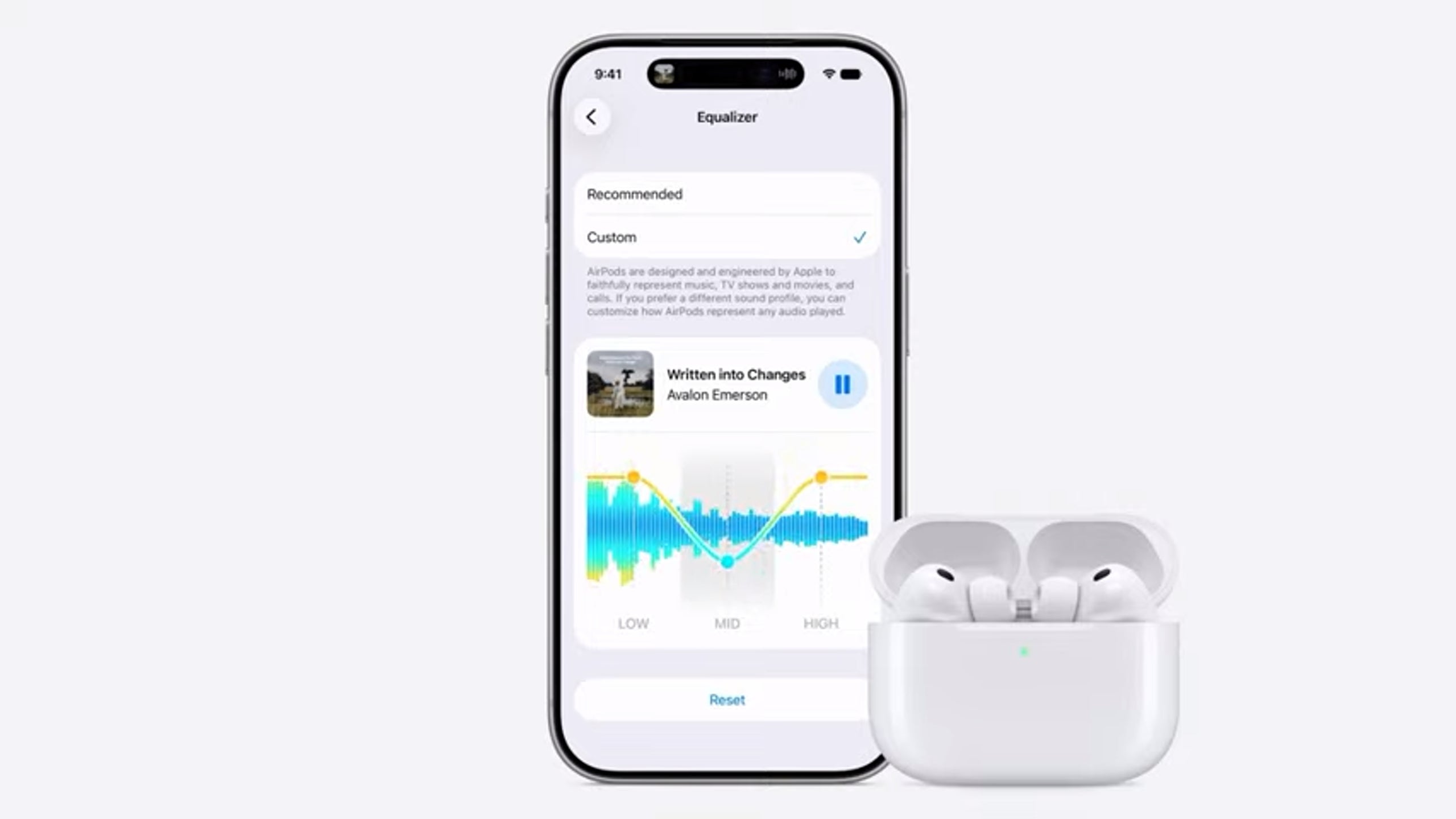 Apple's take on Custom EQ looks a bit basic | Image by Apple - Apple fighting for its crown: WWDC announcements that showed Samsung and Google are to be reckoned with