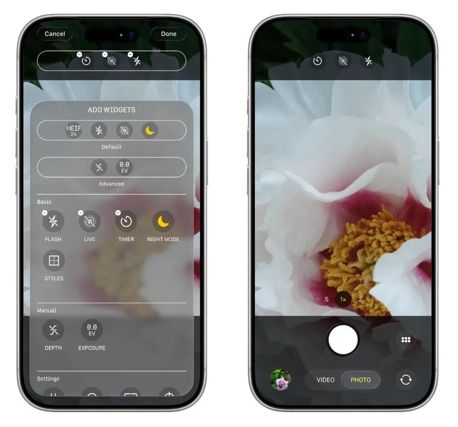 Add Widgets feature in Camera app.