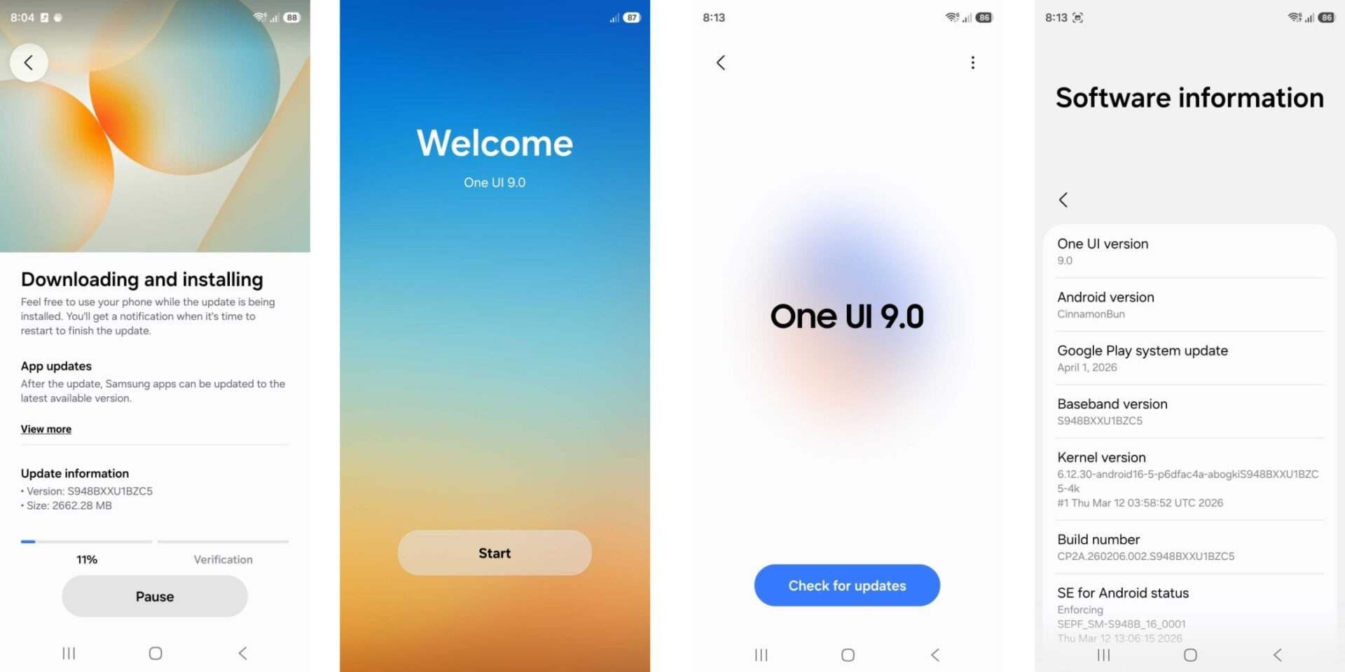 One UI screenshots.