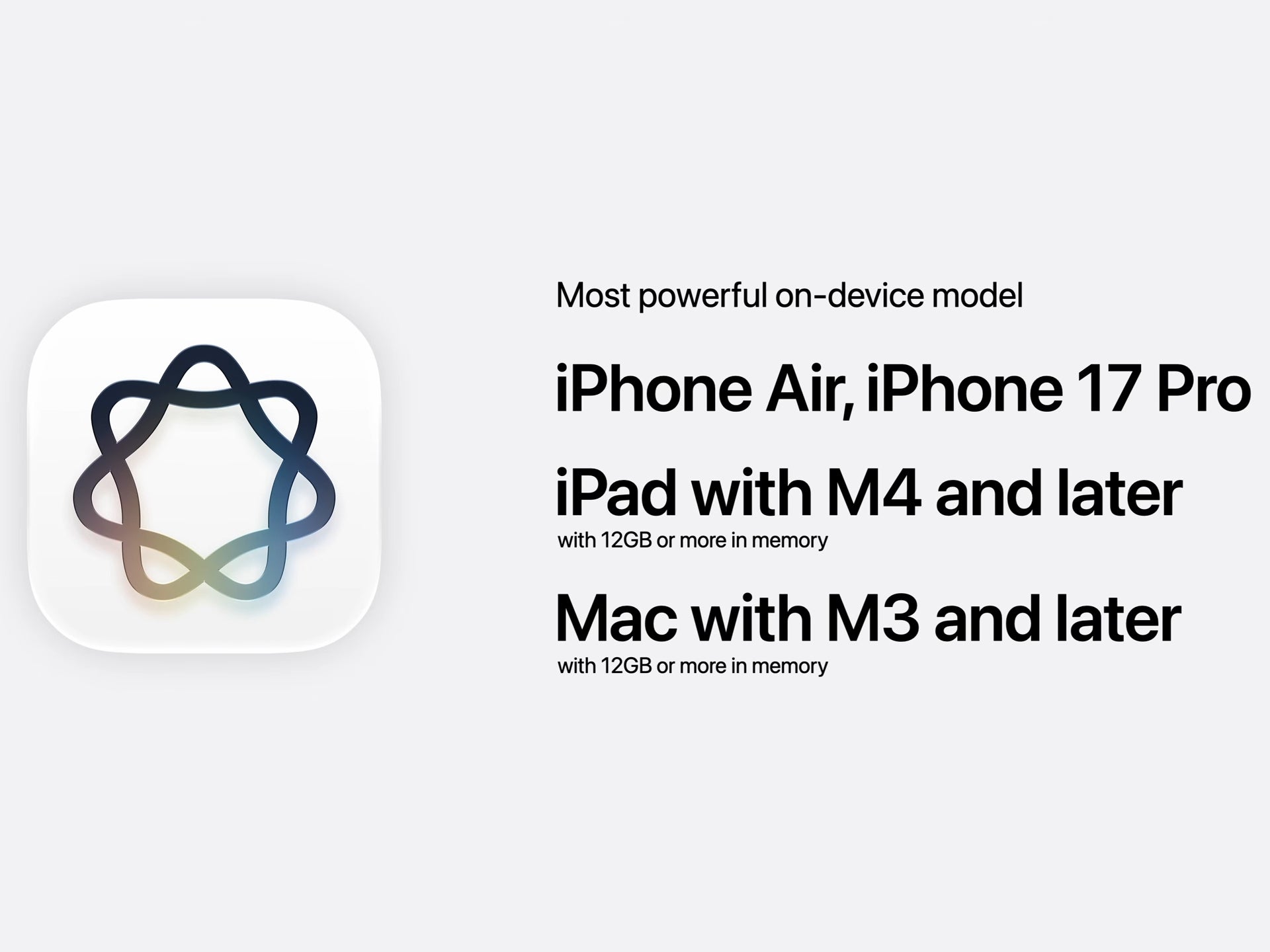 Apple Intelligence on-device Siri AI model