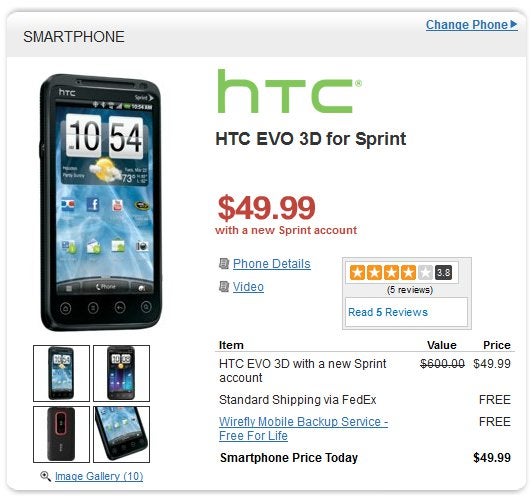 HTC EVO 3D is making the jump to 3D even easier at $49.99 on-contract