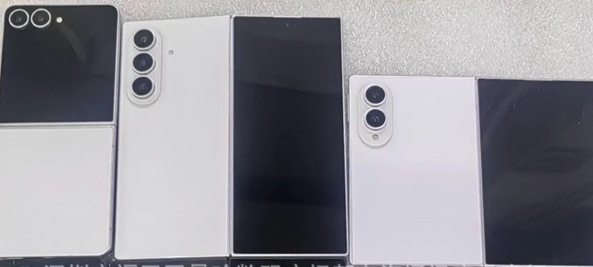 From left to right: Galaxy Z Flip 8, Galaxy Z Fold 8, Galaxy Z Fold Wide. | Image by Ice Universe - Samsung is finally fixing the Galaxy Fold's biggest flaw