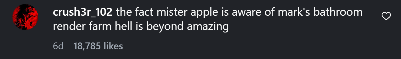 No one expected Tim Cook to see Markiplier's bathroom render farm. | Image by Instagram - Apple&rsquo;s Tim Cook and John Ternus react to the most peculiar Mac setup they&rsquo;ve ever seen