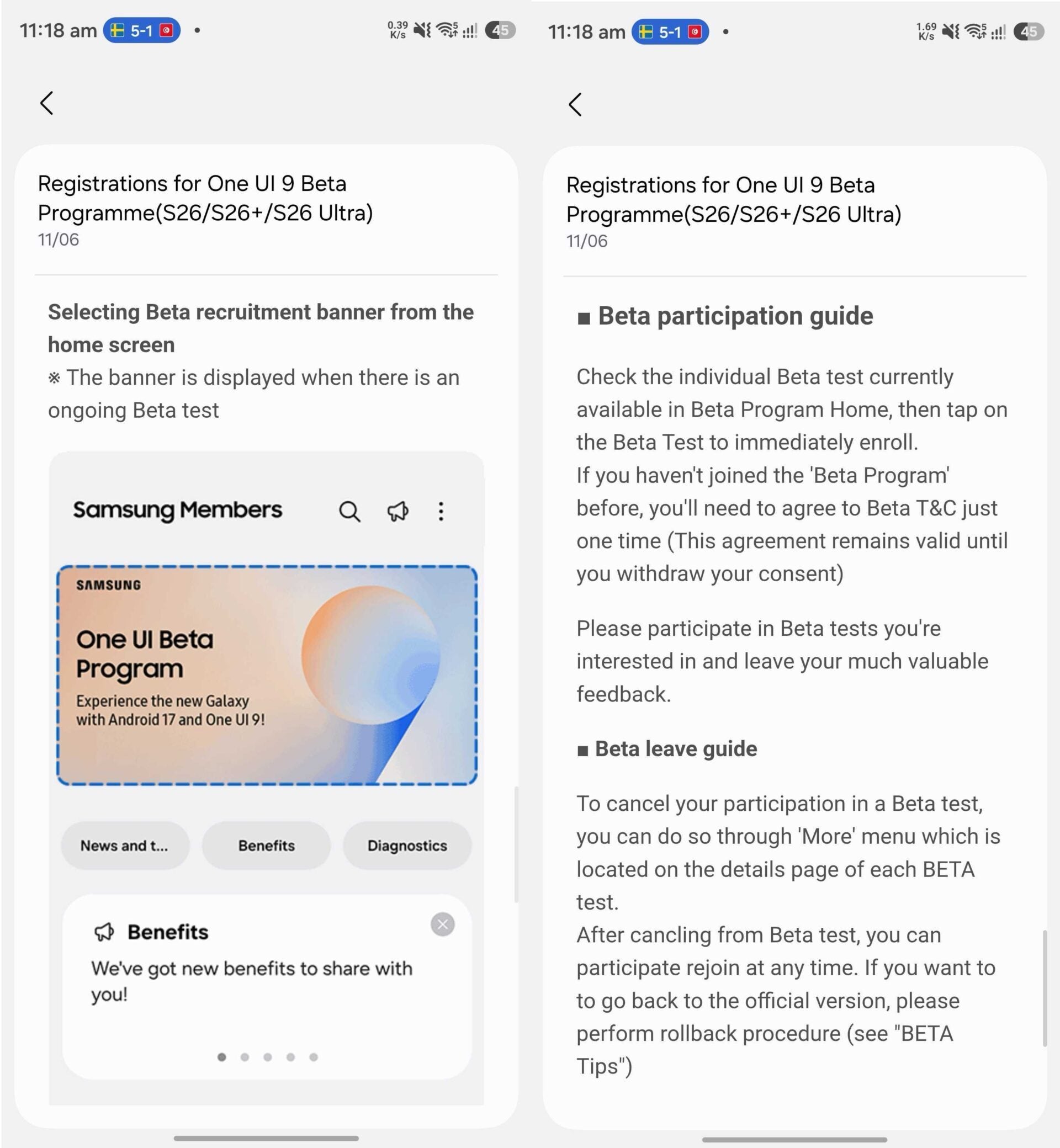 Samsung has explained how to enter and leave the beta program at length in the Members app | Image by Screenshots by SamMobile - Samsung streamlines One UI beta enrollment, but still ignores the real problem