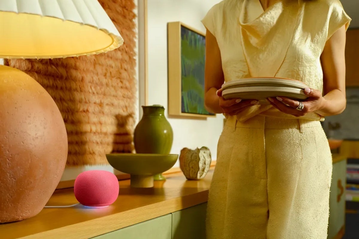 Google Home Speaker in Berry color