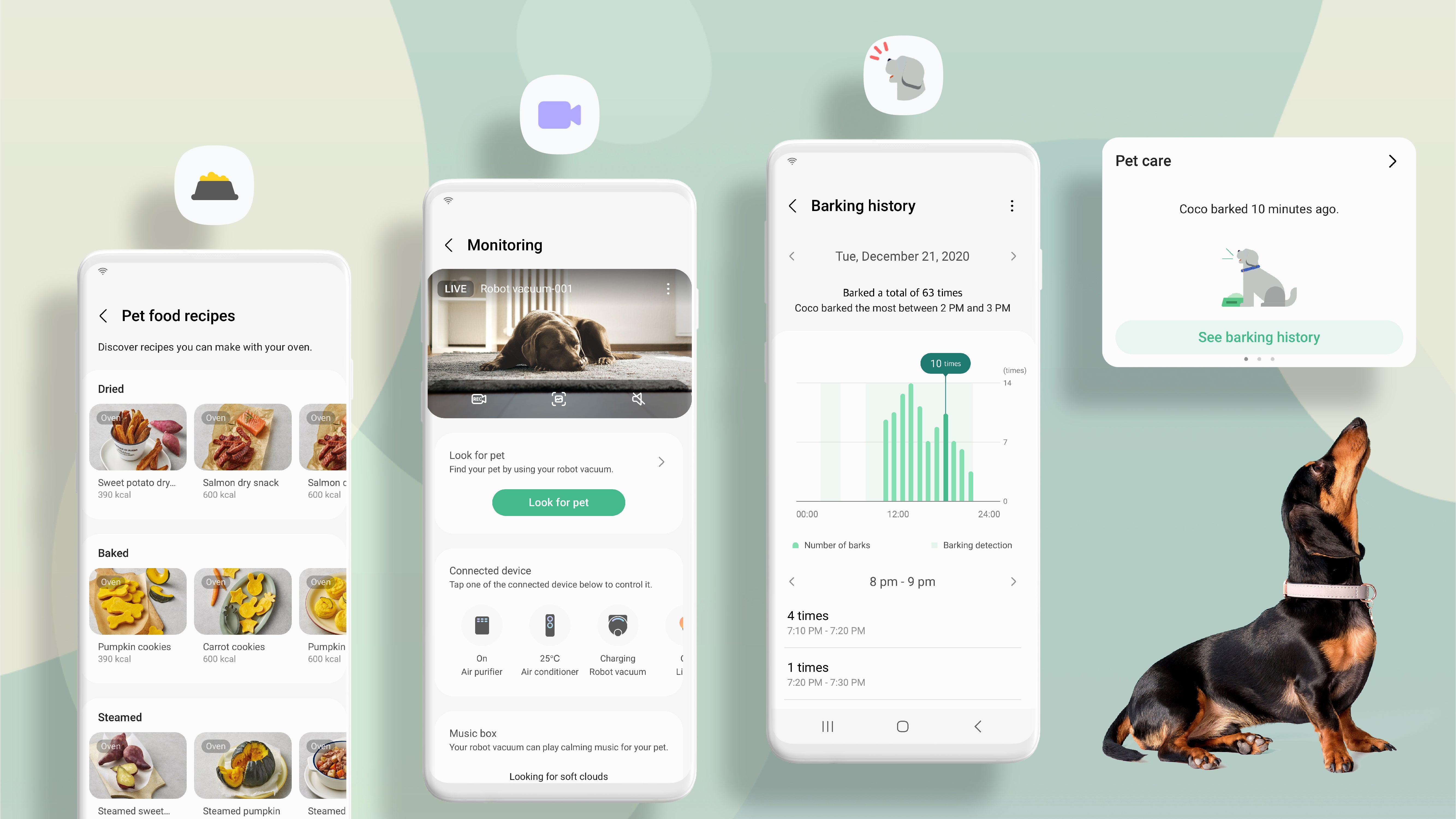 Samsung Pet Care is getting a cool new feature. | Image by Samsung - Galaxy phones can now tell if your dog is okay