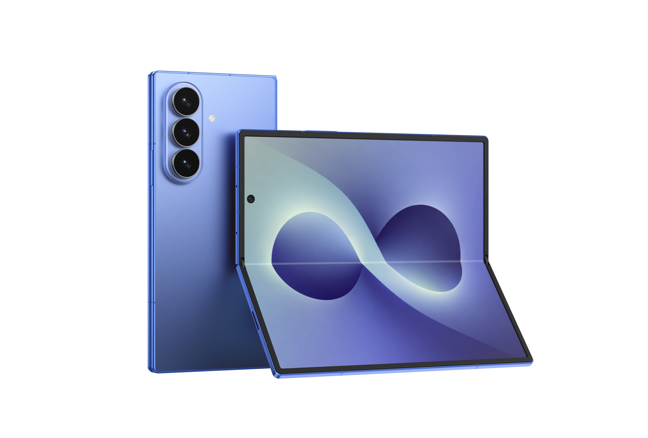 Blue samsung foldable.