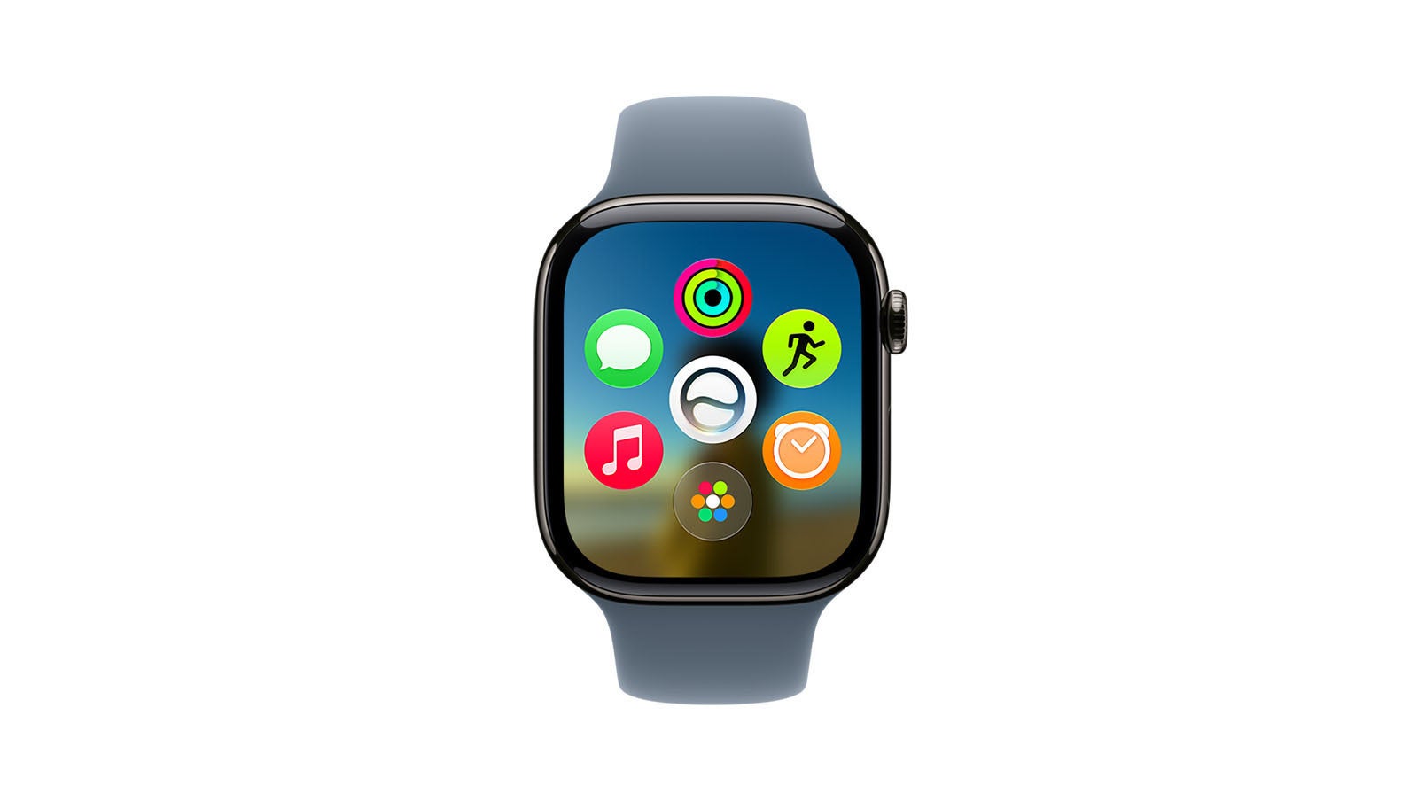 watchOS 27 gets a new dynamic app grid with Siri AI in the centre. | Image by Apple - You can officially blame AI for not getting watchOS 27 on the Apple Watch Ultra
